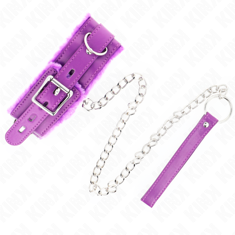Kink - collar con correa 65 cm con restricciones morado