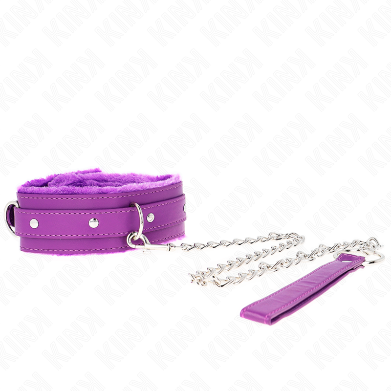 Kink - collar con correa 65 cm con restricciones morado