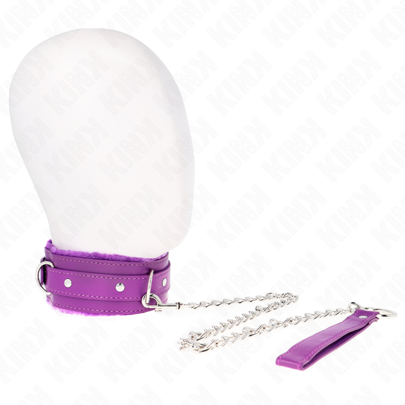 Kink - collar con correa 65 cm con restricciones morado