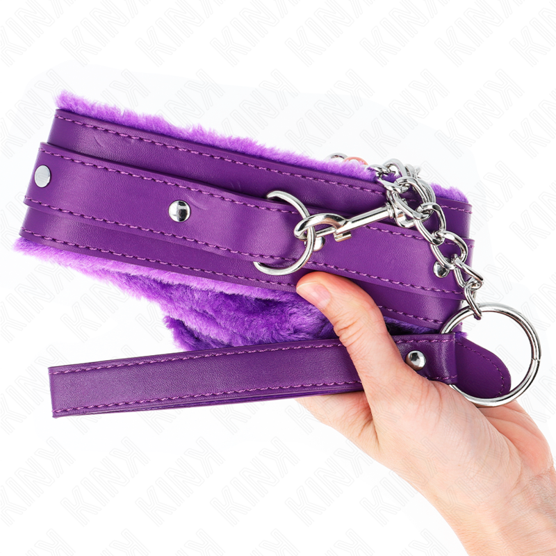 Kink - collar con correa 65 cm con restricciones morado