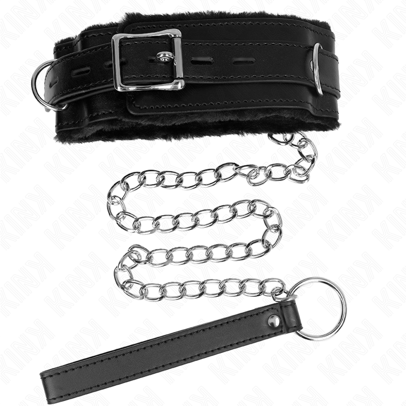 Kink - collar con correa 65 cm con restricciones negro
