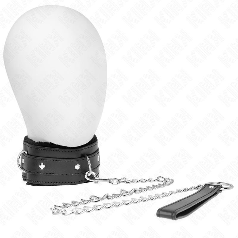 Kink - collar con correa 65 cm con restricciones negro