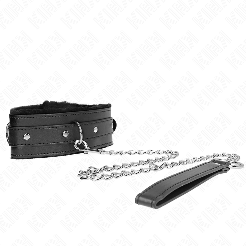 Kink - collar con correa 65 cm con restricciones negro