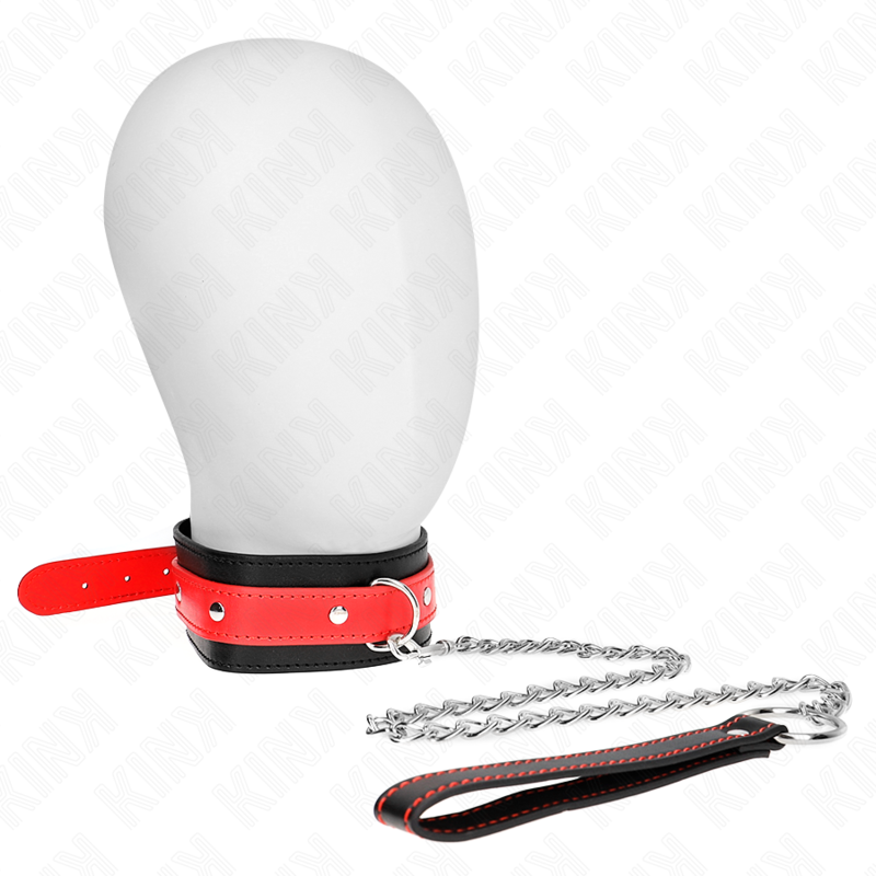 Kink - collar con correa 65 cm rojo ajustable 36-43 cm x 5