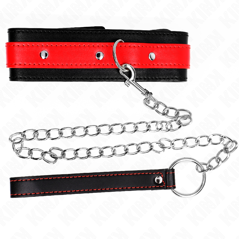 Kink - collar con correa 65 cm rojo ajustable 36-43 cm x 5