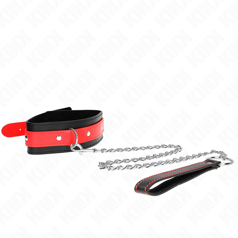 Kink - collar con correa 65 cm rojo ajustable 36-43 cm x 5