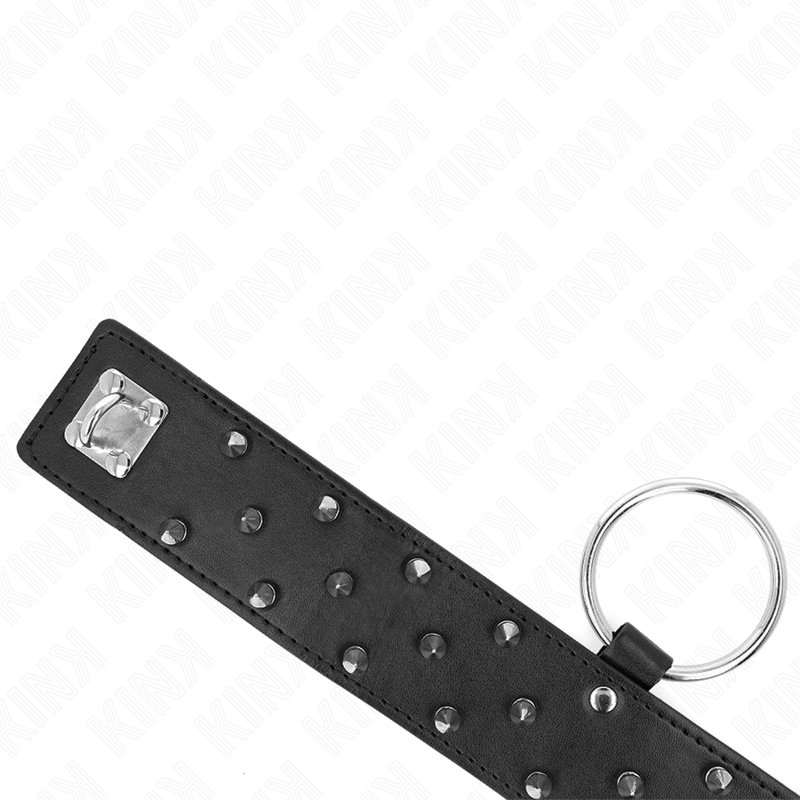 Kink - collar con correa 65 cm con tachuelas plateadas
