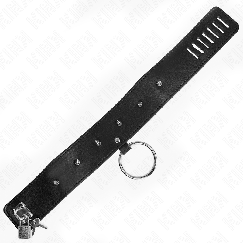 Kink - collar con correa 65 cm con tachuelas plateadas