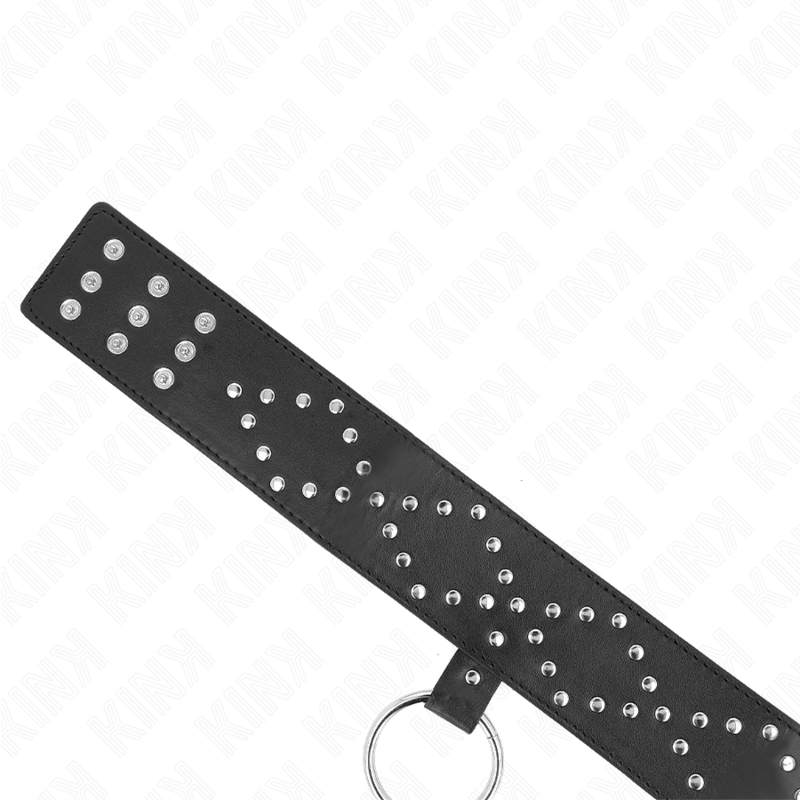 Kink - collar con correa 65 cm con tachuelas plateadas