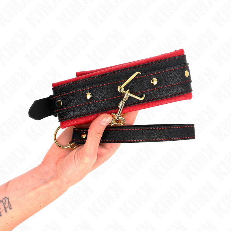Kink - collar con correa de tejido liso ajustable 33-48 cm