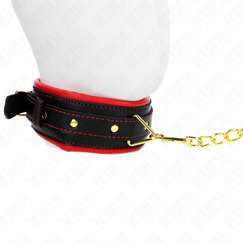 Kink - collar con correa esponja imitación cuero modelo 2