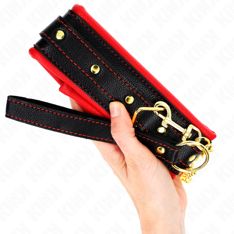 Kink - collar con correa esponja imitación cuero modelo 2