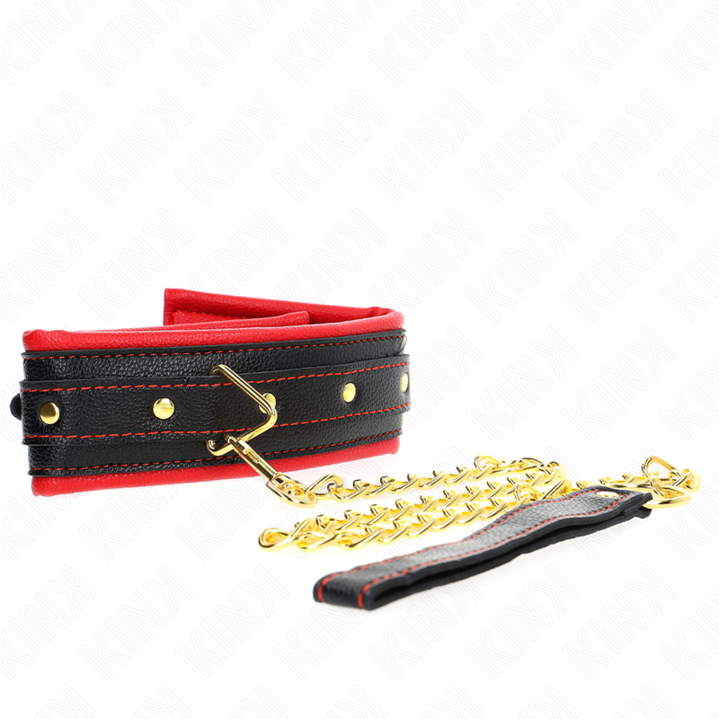Kink - collar con correa esponja imitación cuero modelo 2