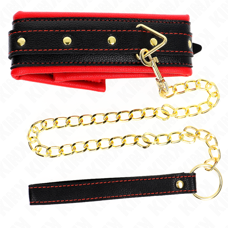 Kink - collar con correa esponja imitación cuero modelo 2