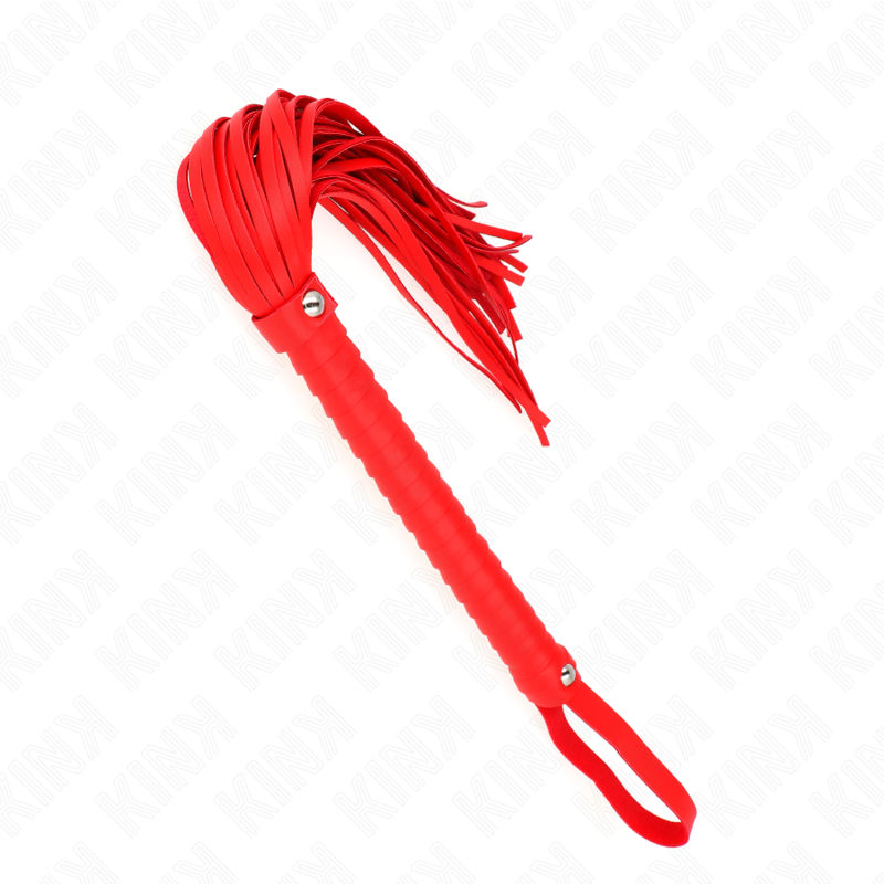Kink - látigo con mango texturizado rojo 48.5 cm