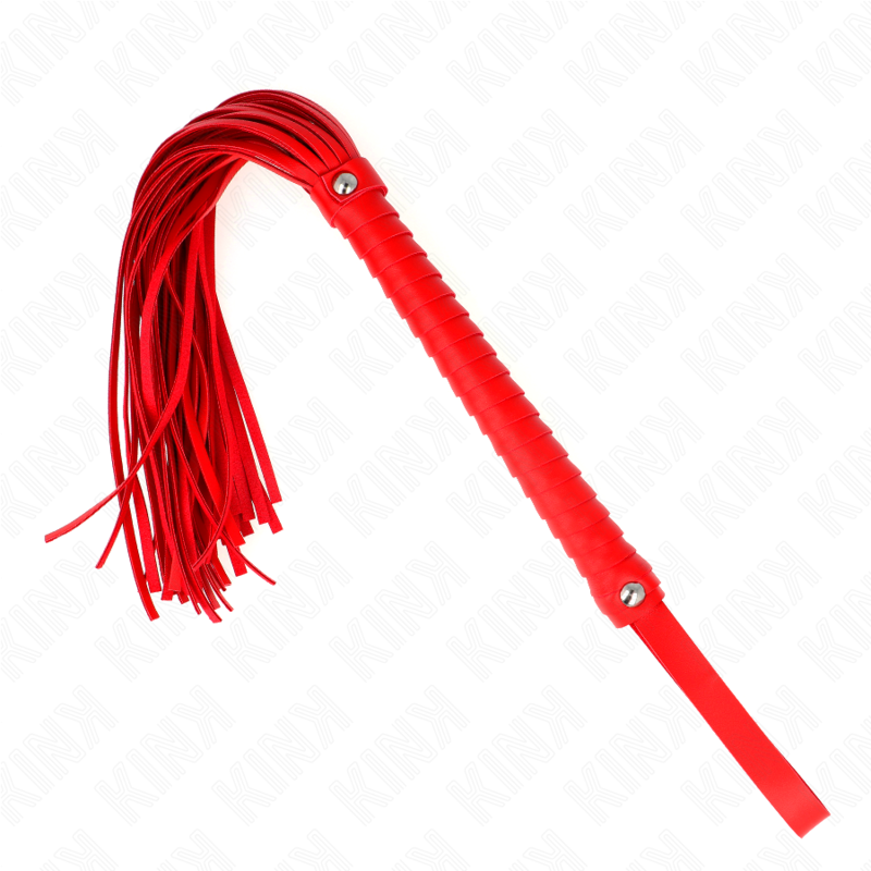 Kink - látigo con mango texturizado rojo 48.5 cm