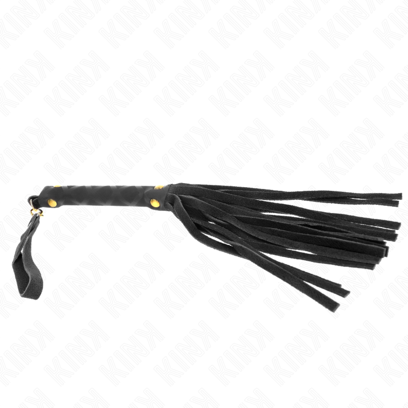 Kink - látigo mini piel de ante negro 30 cm