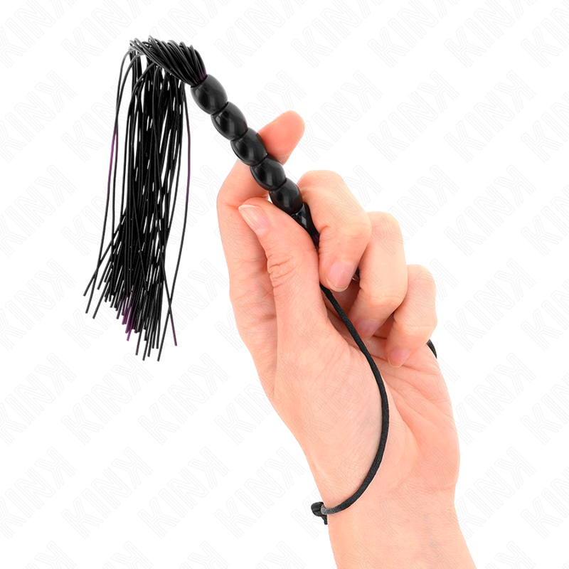 Kink - mini látigo de silicona con agarre 6 bolas negro 26