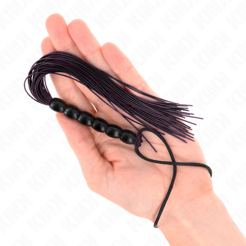 Kink - mini látigo de silicona con agarre 6 bolas negro 26