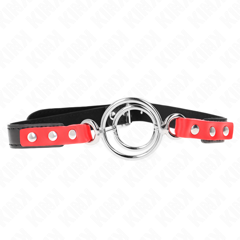 Kink - mordaza con múltiples juntas tóricas 4 / 4.8 cm rojo