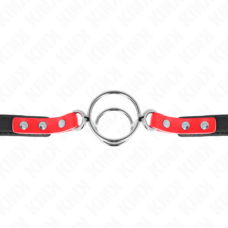 Kink - mordaza con múltiples juntas tóricas 4 / 4.8 cm rojo