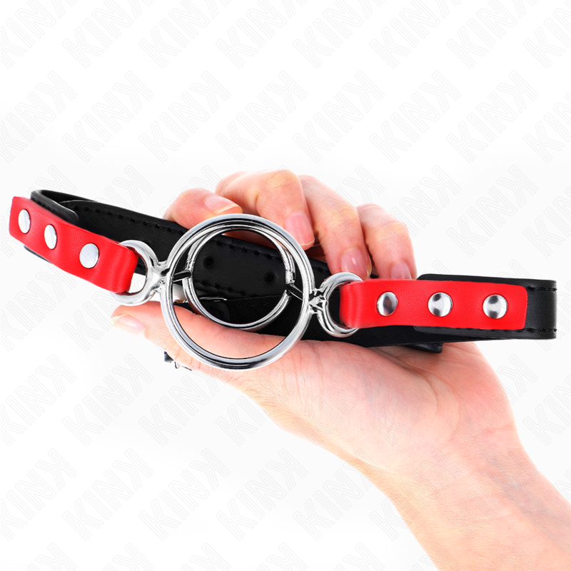 Kink - mordaza con múltiples juntas tóricas 4 / 4.8 cm rojo
