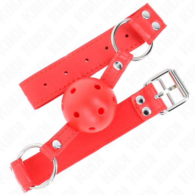 Kink - mordaza de bola 4.5 cm dura hueca rojo completa 62 x