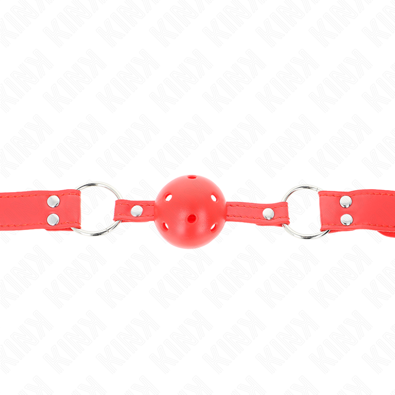 Kink - mordaza de bola 4.5 cm dura hueca rojo completa 62 x