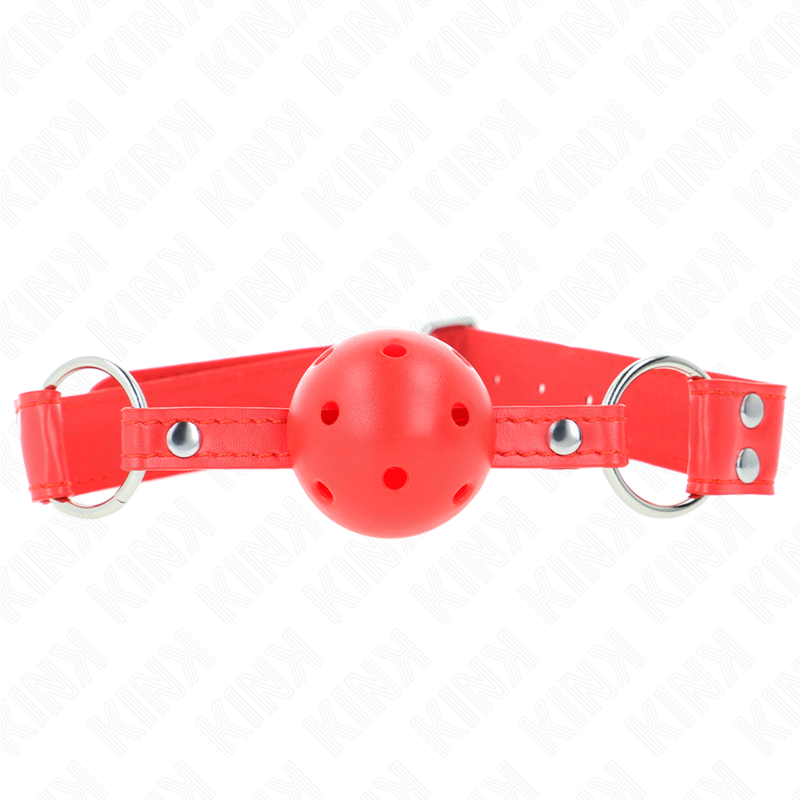 Kink - mordaza de bola 4.5 cm dura hueca rojo completa 62 x