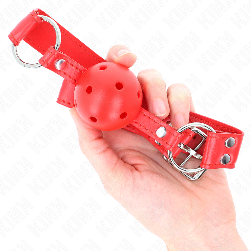 Kink - mordaza de bola 4.5 cm dura hueca rojo completa 62 x