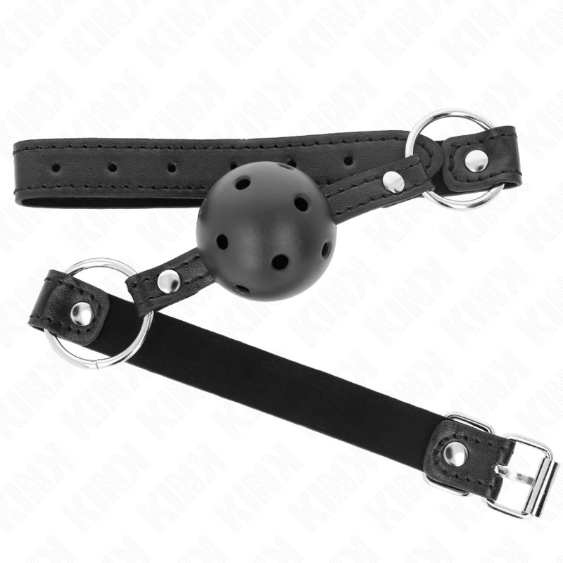 Kink - mordaza de bola 4.5 cm negra dura hueca modelo 1