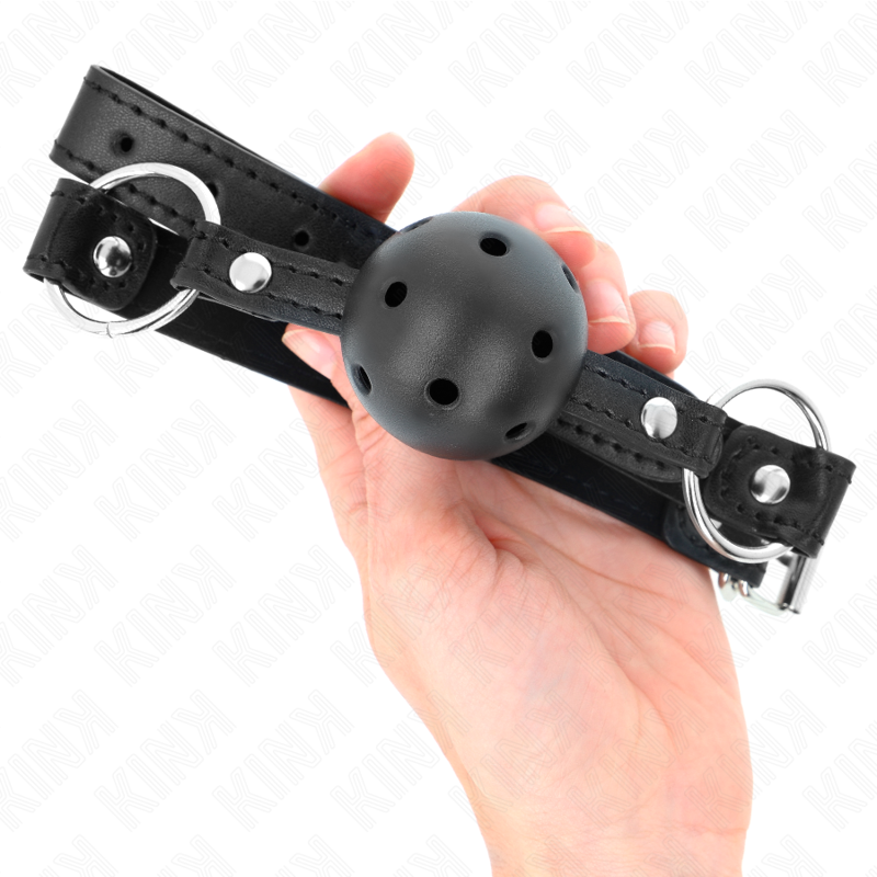 Kink - mordaza de bola 4.5 cm negra dura hueca modelo 1