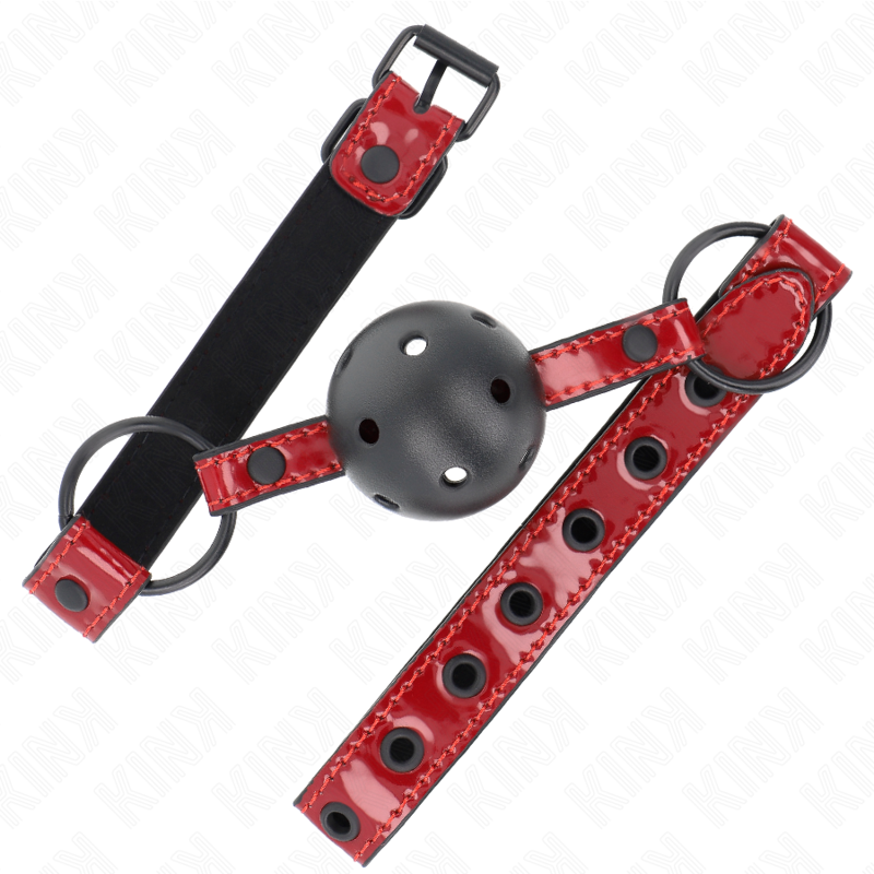 Kink - mordaza de bola 4.5 cm de polipiel brillante 63.5 x