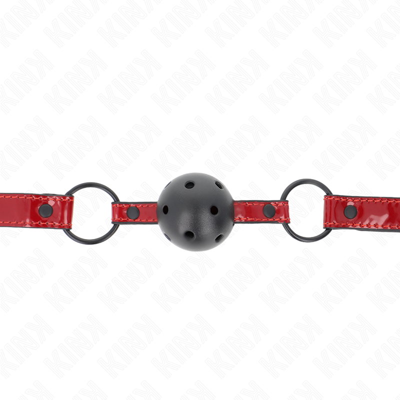 Kink - mordaza de bola 4.5 cm de polipiel brillante 63.5 x