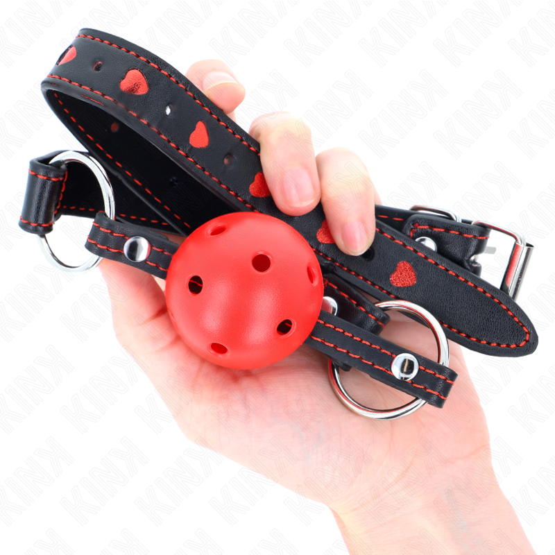 Kink - mordaza de bola 4.5 cm roja dura hueca modelo 2 65 x