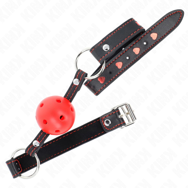 Kink - mordaza de bola 4.5 cm roja dura hueca modelo 2 65 x