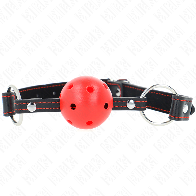 Kink - mordaza de bola 4.5 cm roja dura hueca modelo 2 65 x