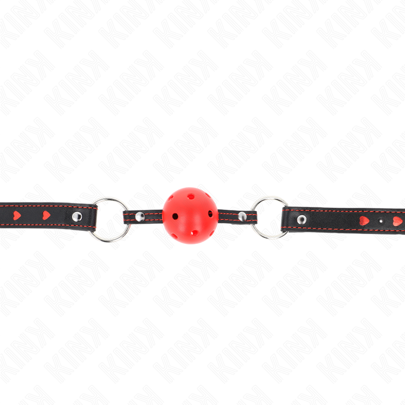 Kink - mordaza de bola 4.5 cm roja dura hueca modelo 2 65 x