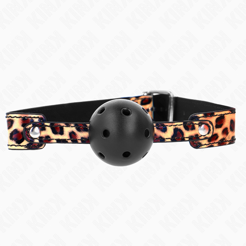 Kink - mordaza de bola 4.5 cm transpirable leopardo 65 x