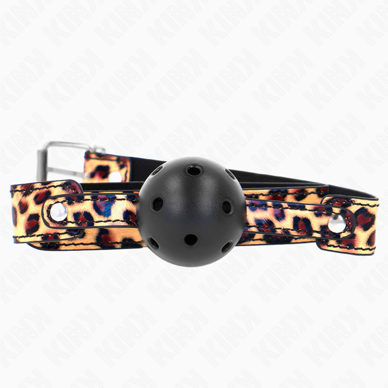 Kink - mordaza de bola 4.5 cm transpirable leopardo 65 x