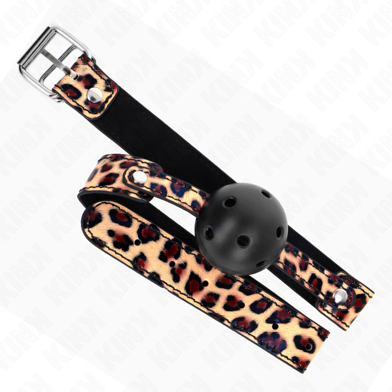 Kink - mordaza de bola 4.5 cm transpirable leopardo 65 x