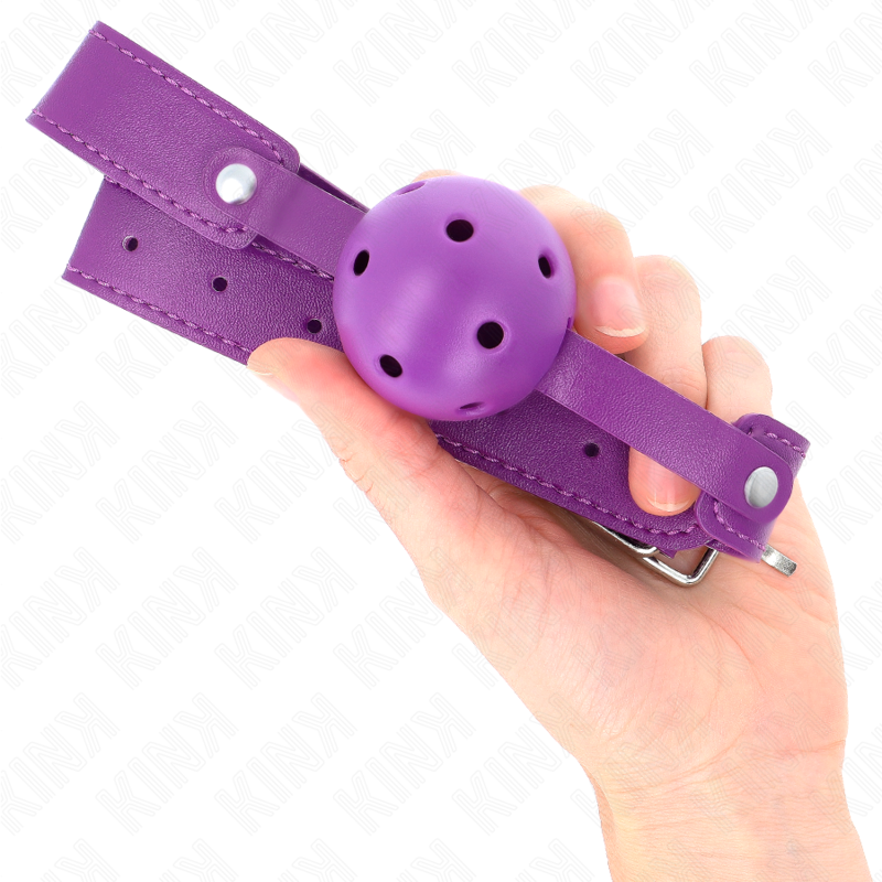 Kink - mordaza de bola 4.5 cm transpirable morado 65 x 2.5