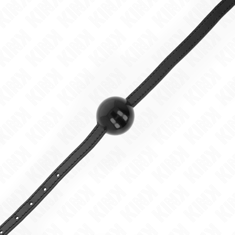 Kink - mordaza de bola 4 cm sólida simple negro 65 x 1.5 cm