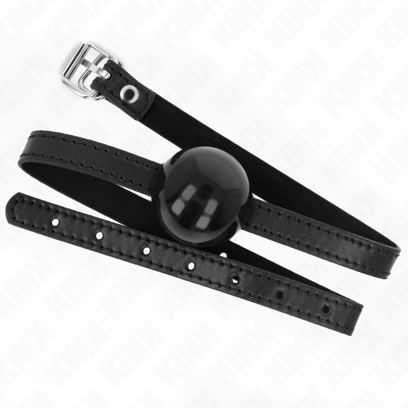 Kink - mordaza de bola 4 cm sólida simple negro 65 x 1.5 cm