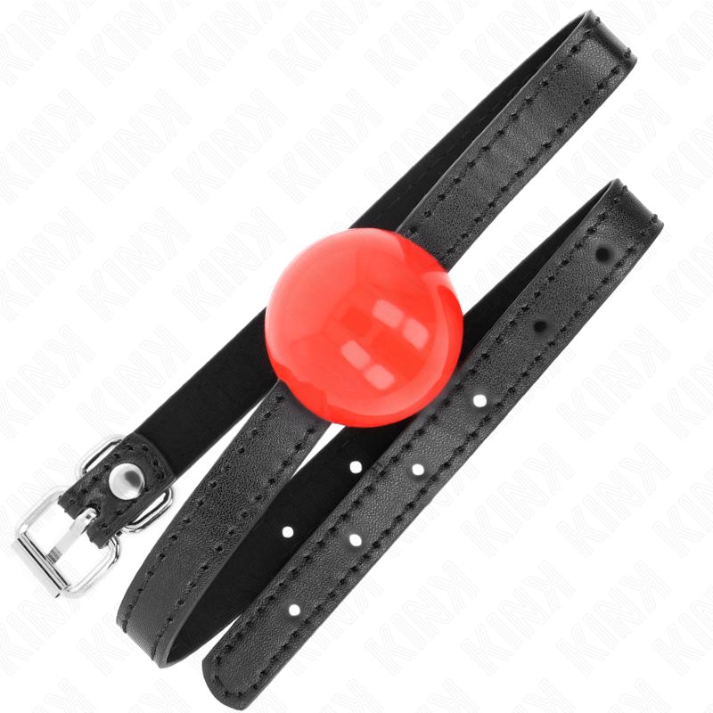 Kink - mordaza de bola 4 cm sólida simple rojo 65 x 1.5 cm