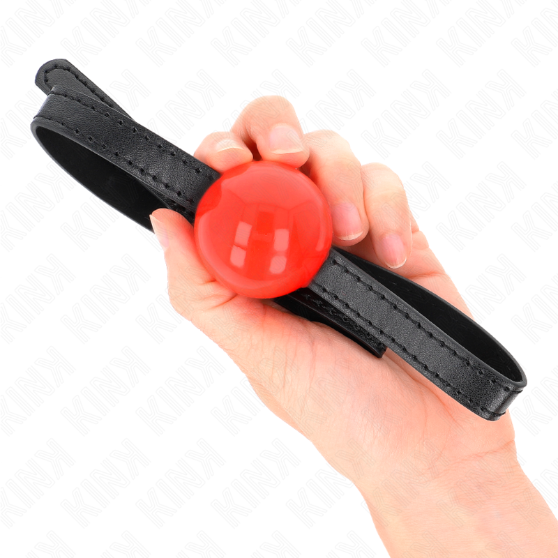 Kink - mordaza de bola 4 cm sólida simple rojo 65 x 1.5 cm