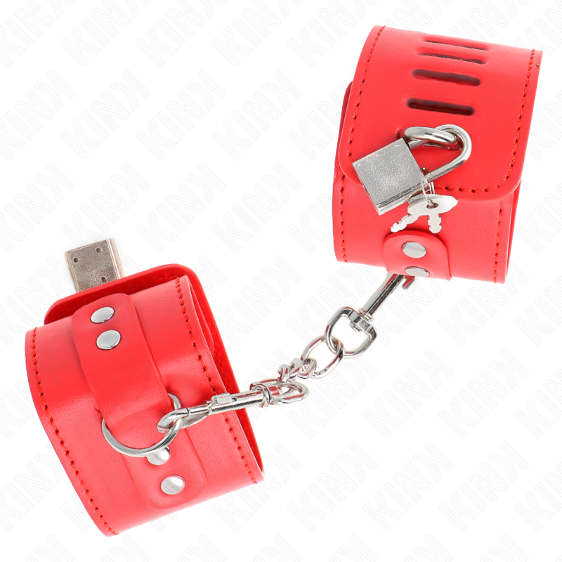 Kink - muñequeras con cierre candado rojo ajustable 16-23