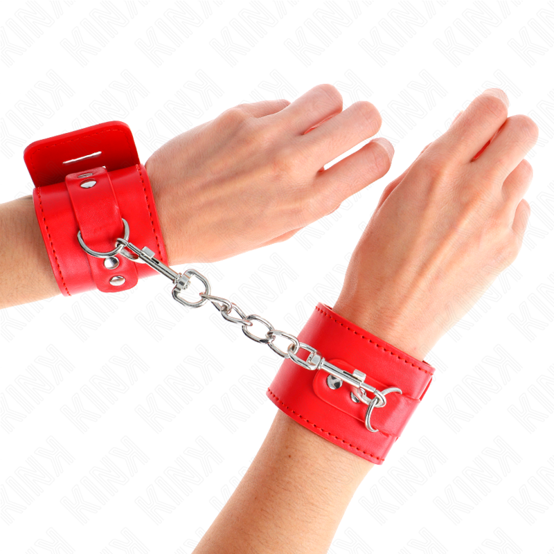 Kink - muñequeras con cierre candado rojo ajustable 16-23