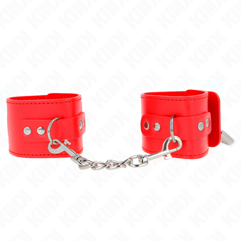 Kink - muñequeras con cierre candado rojo ajustable 16-23
