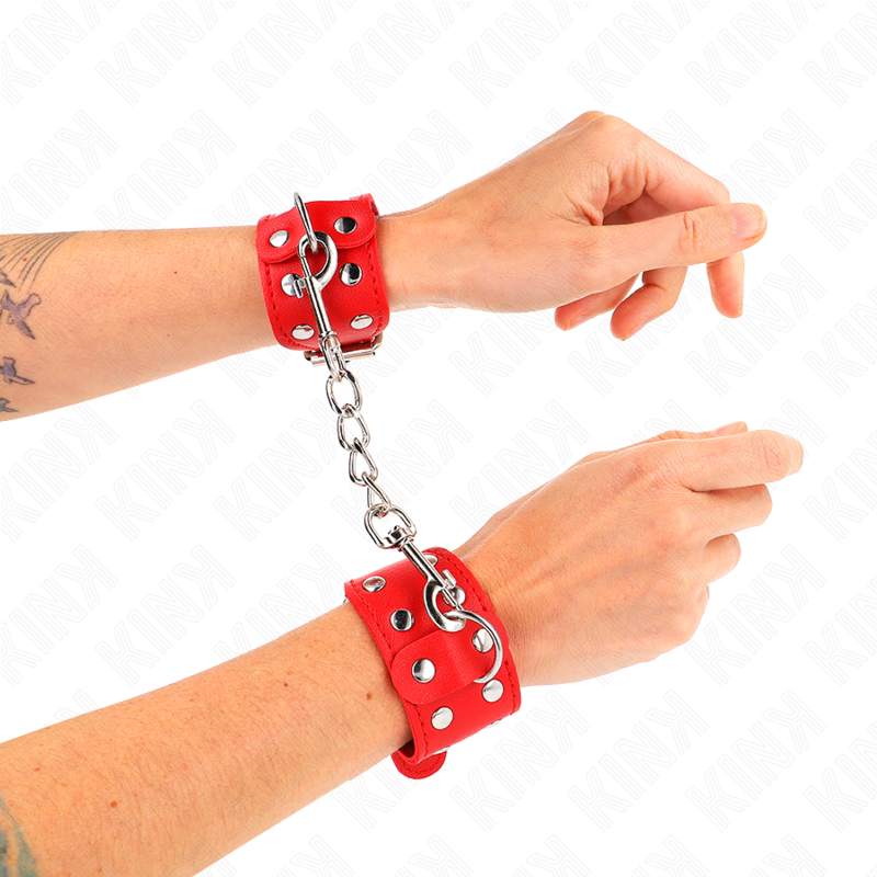Kink - muñequeras con doble línea de tachuelas ajustable